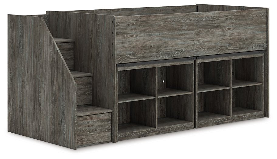 Frandern Loft Bed with Bookcase Storage - Levi's Discount Furniture (Vineland, NJ)