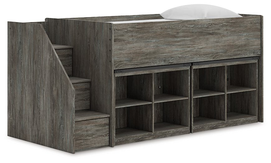 Frandern Loft Bed with Bookcase Storage - Levi's Discount Furniture (Vineland, NJ)
