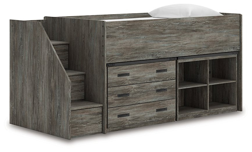 Frandern Loft Bed with Bookcase and Drawer Storage - Levi's Discount Furniture (Vineland, NJ)