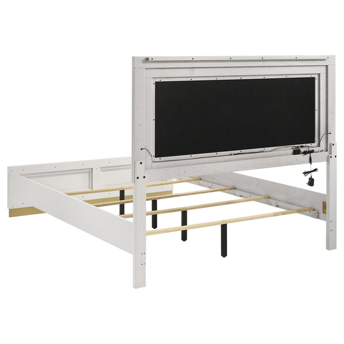 Caraway Panel Bed with LED Lighting - Levi's Discount Furniture (Vineland, NJ)