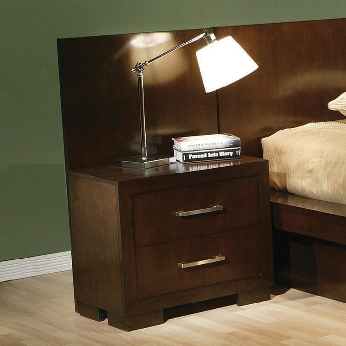 Jessica 2-drawer Nightstand Cappuccino