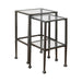 Leilani 2-piece Glass Top Nesting Tables Black - Levi's Discount Furniture (Vineland, NJ)