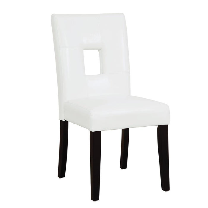 Shannon Open Back Upholstered Dining Chairs White (Set of 2)