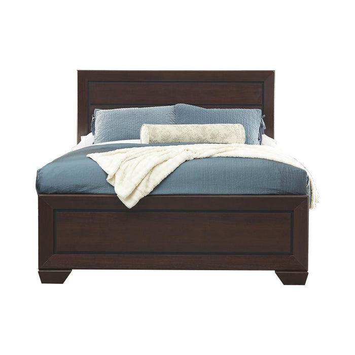 Kauffman California King, Eastren King, & Queen Panel Bed Dark Cocoa - Levi's Discount Furniture (Vineland, NJ)