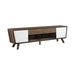 Alvin 2-drawer TV Console Dark Walnut and Glossy White - Levi's Discount Furniture (Vineland, NJ)