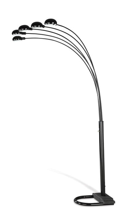 Kayd 5-light Floor Lamp Satin Black