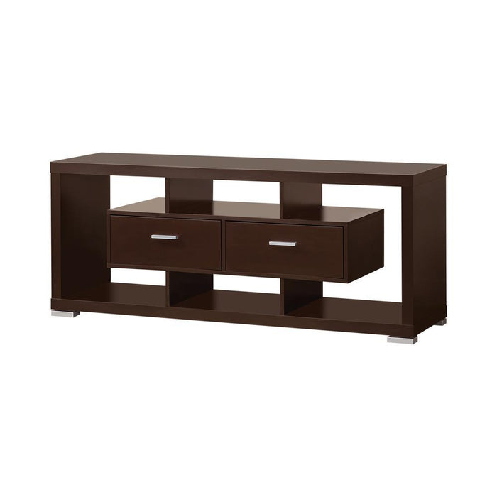 Casey 2-drawer Rectangular TV Console Cappuccino - Levi's Discount Furniture (Vineland, NJ)