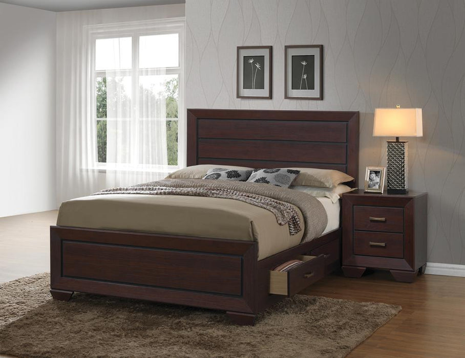 Kauffman California King, Eastren King, & Queen Panel Bed Dark Cocoa - Levi's Discount Furniture (Vineland, NJ)