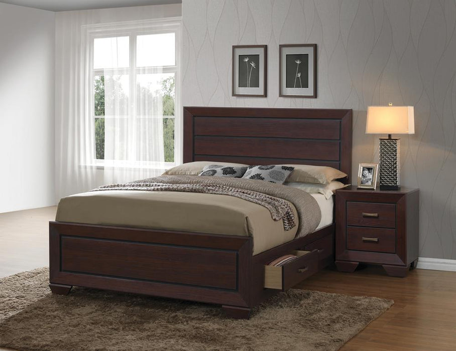 Kauffman California King, Eastren King, & Queen Panel Bed Dark Cocoa - Levi's Discount Furniture (Vineland, NJ)