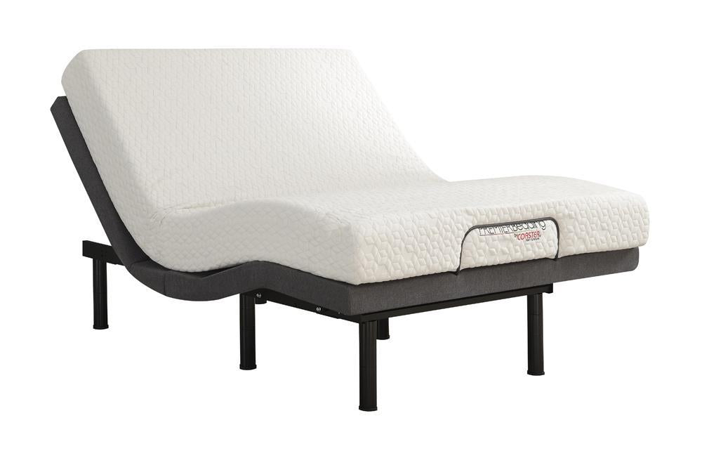 Negan Queen Adjustable Bed Base Grey and Black