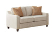Christine Upholstered Cushion Back Loveseat Beige - Levi's Discount Furniture (Vineland, NJ)
