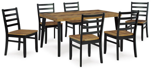 Blondon Dining Table and 6 Chairs (Set of 7) - Levi's Discount Furniture (Vineland, NJ)
