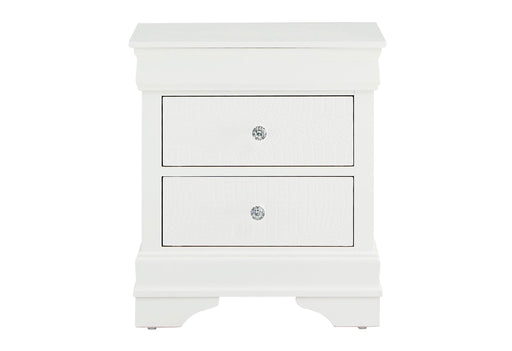 POMPEI METALLIC WHITE NIGHTSTAND image