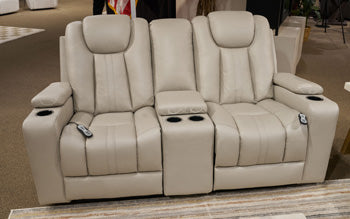 Elevate Edges Glider Reclining Loveseat with Console - Levi's Discount Furniture (Vineland, NJ)