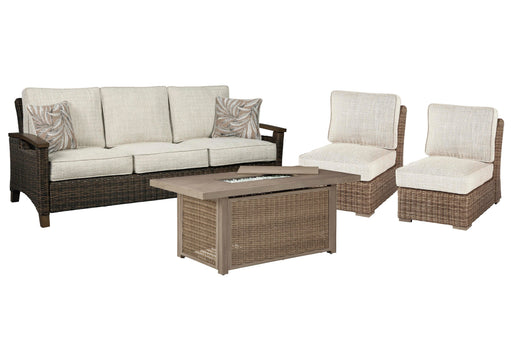 Beachcroft Outdoor Sofa, Lounge Chairs and Fire Pit - Levi's Discount Furniture (Vineland, NJ)