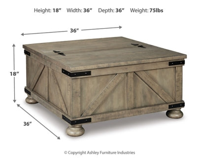Aldwin Coffee Table With Storage - Levi's Discount Furniture (Vineland, NJ)
