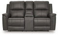 Bleckley Power Reclining Loveseat with Console - Levi's Discount Furniture (Vineland, NJ)