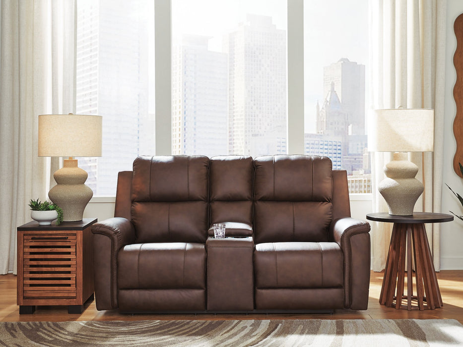 Bleckley Power Reclining Loveseat with Console - Levi's Discount Furniture (Vineland, NJ)