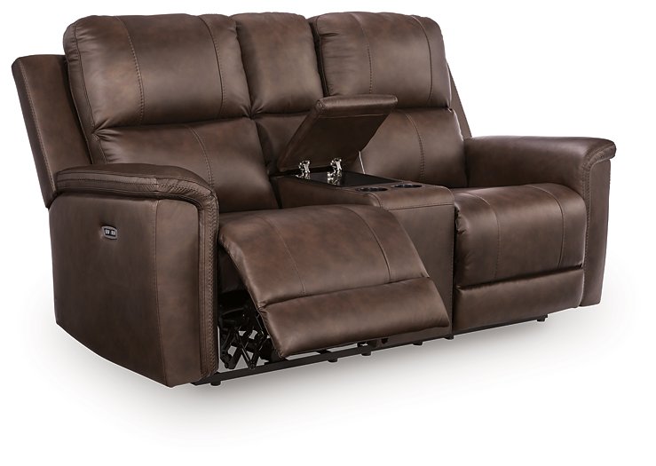 Bleckley Power Reclining Loveseat with Console - Levi's Discount Furniture (Vineland, NJ)
