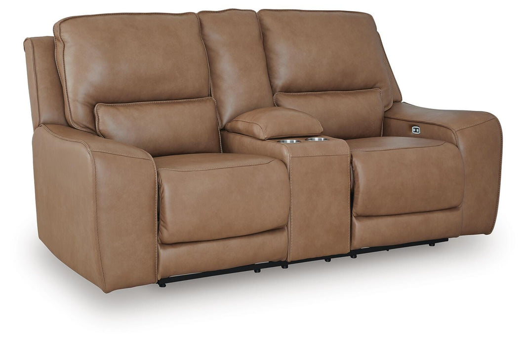 DeepWakes Power Reclining Loveseat with Console - Levi's Discount Furniture (Vineland, NJ)