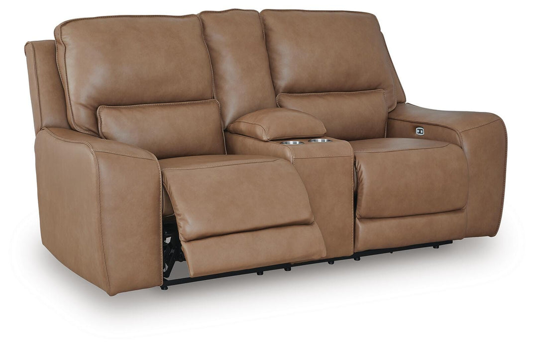 DeepWakes Power Reclining Loveseat with Console - Levi's Discount Furniture (Vineland, NJ)