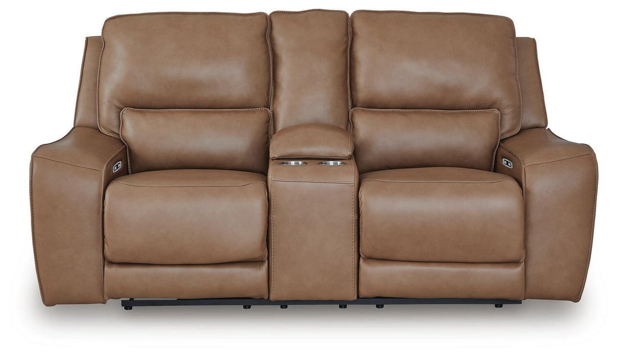 DeepWakes Power Reclining Loveseat with Console - Levi's Discount Furniture (Vineland, NJ)