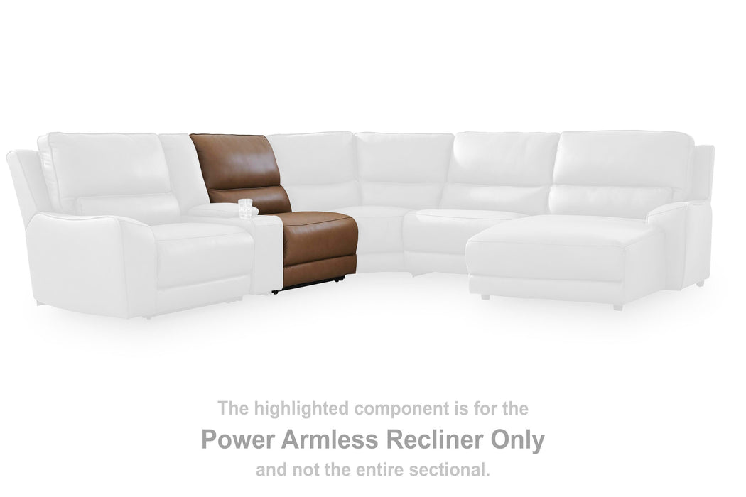 DeepWakes Reclining Sectional with Storage Console - Levi's Discount Furniture (Vineland, NJ)