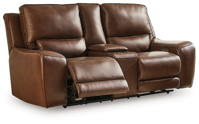 DeepWakes Power Reclining Loveseat with Console - Levi's Discount Furniture (Vineland, NJ)