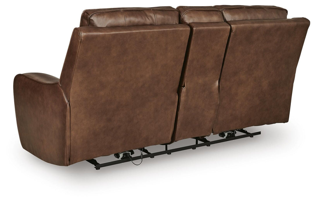 DeepWakes Power Reclining Loveseat with Console - Levi's Discount Furniture (Vineland, NJ)
