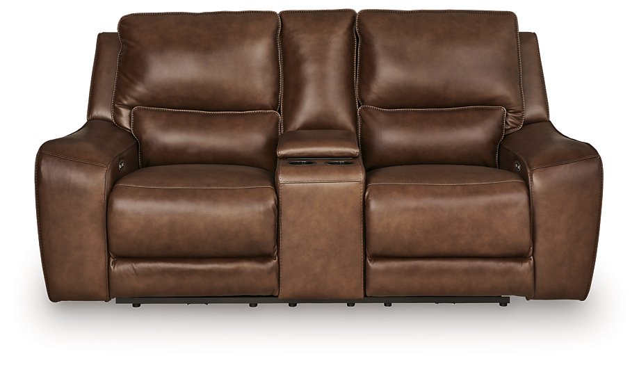 DeepWakes Power Reclining Loveseat with Console - Levi's Discount Furniture (Vineland, NJ)