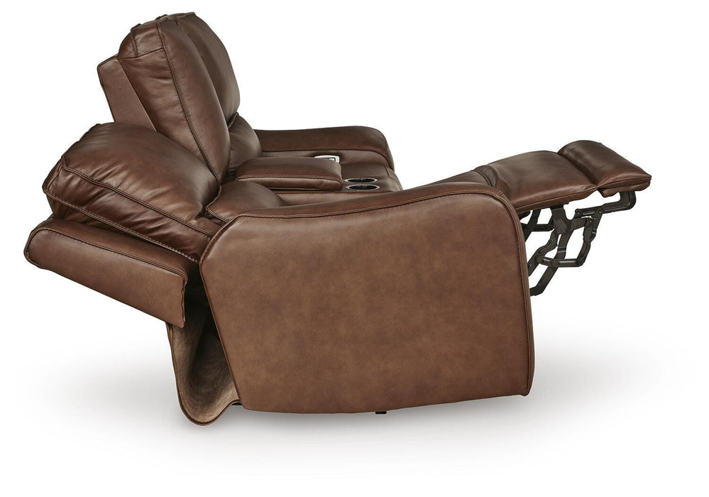 DeepWakes Power Reclining Loveseat with Console - Levi's Discount Furniture (Vineland, NJ)