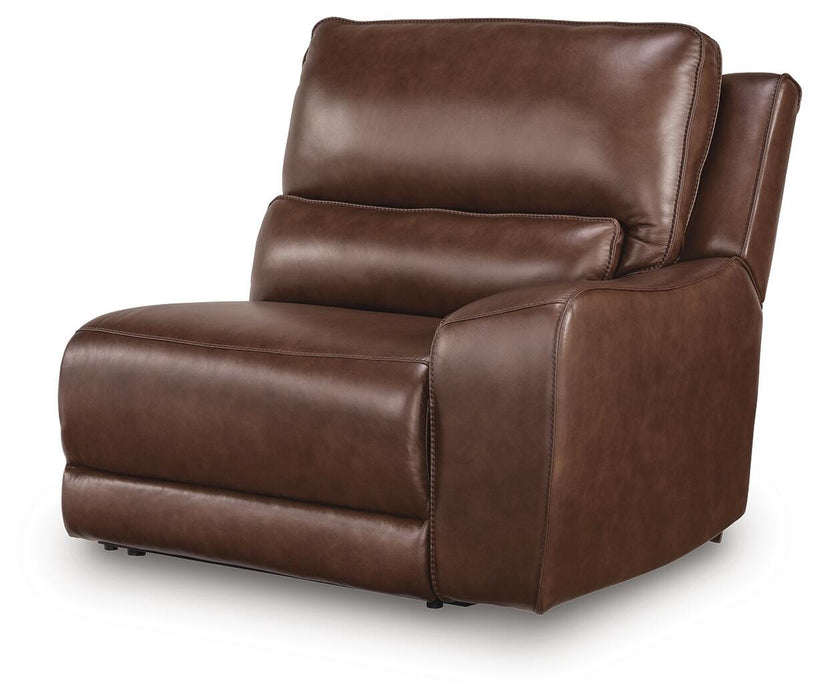 DeepWakes Reclining Sectional with Storage Console - Levi's Discount Furniture (Vineland, NJ)