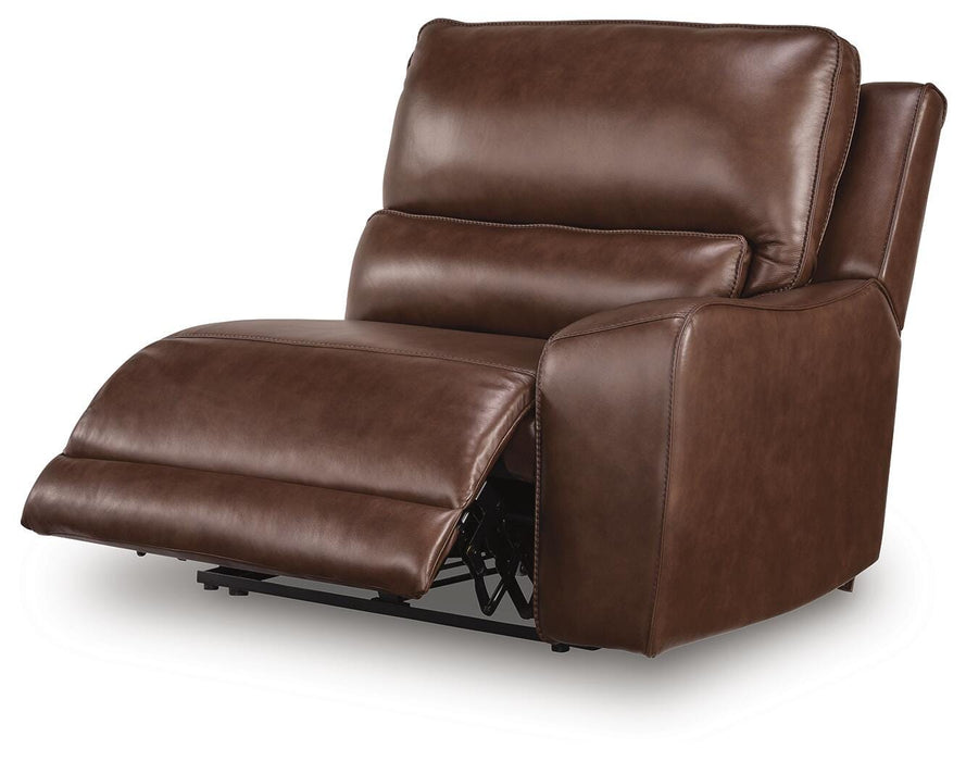 DeepWakes Reclining Sectional with Storage Console - Levi's Discount Furniture (Vineland, NJ)