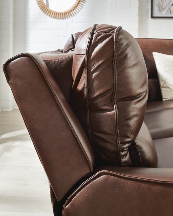 DeepWakes Power Reclining Sectional with Chaise - Levi's Discount Furniture (Vineland, NJ)