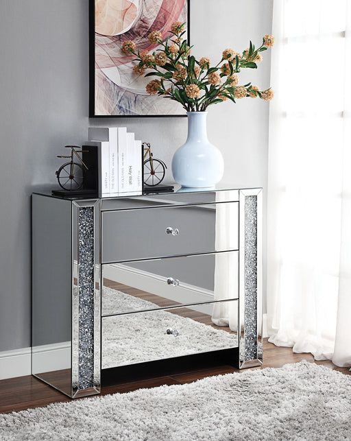 Noralie Mirrored & Faux Diamonds Console Table - Levi's Discount Furniture (Vineland, NJ)
