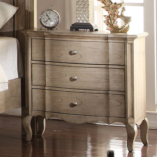 Acme Chelmsford 3-Drawer Nightstand in Antique Taupe 26053 - Levi's Discount Furniture (Vineland, NJ)