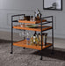 Oaken Honey Oak & Black Serving Cart - Levi's Discount Furniture (Vineland, NJ)