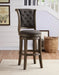 Glison Charcoal Fabric & Walnut Counter Height Chair (1Pc) - Levi's Discount Furniture (Vineland, NJ)
