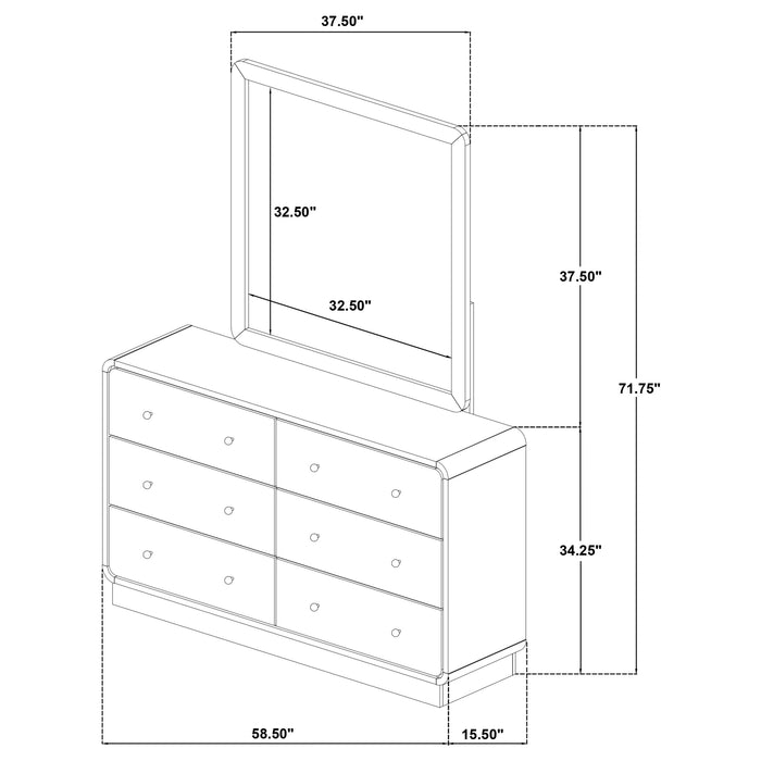 Cavelle Dresser with Mirror - Levi's Discount Furniture (Vineland, NJ)