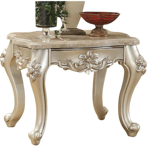 Acme Furniture Bently End Table in Marble/Champagne 81667 - Levi's Discount Furniture (Vineland, NJ)
