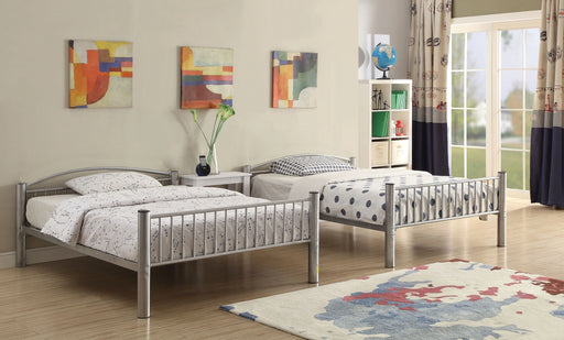 Cayelynn Silver Bunk Bed (Full/Full) - Levi's Discount Furniture (Vineland, NJ)