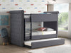 Romana II Gray Fabric Bunk Bed & Trundle (Twin/Twin) - Levi's Discount Furniture (Vineland, NJ)