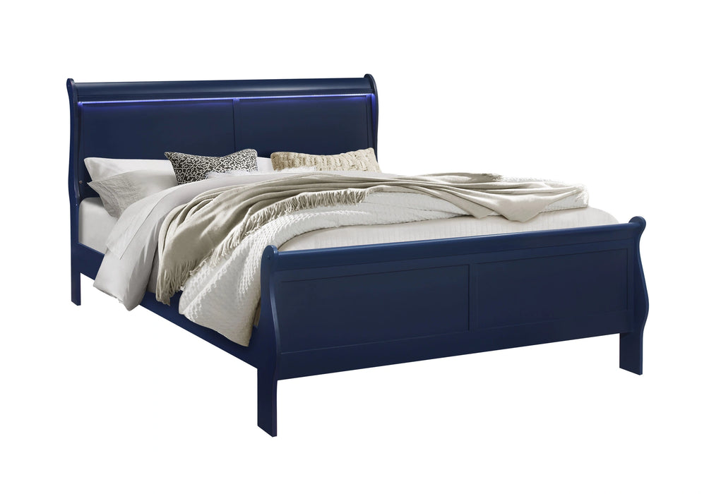 Charlie Bed with LED, Dresser, Mirror, Nightstand