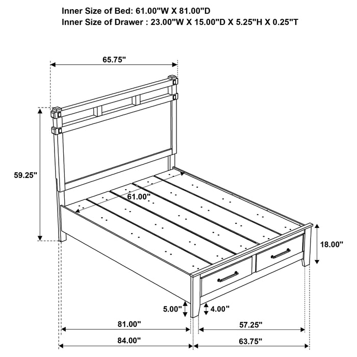 Hazlewood Panel Platform Storage Bed - Levi's Discount Furniture (Vineland, NJ)