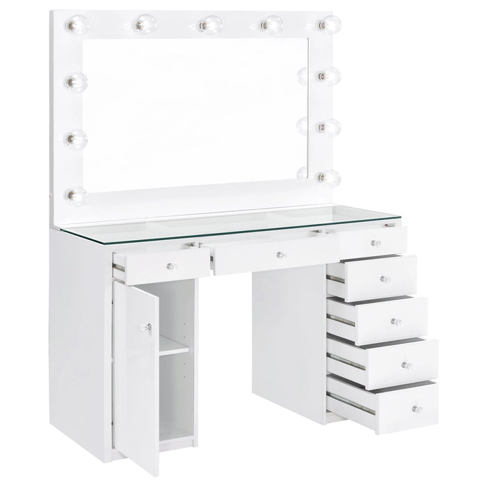 Acena Makeup Vanity Table with LED Mirror - Levi's Discount Furniture (Vineland, NJ)