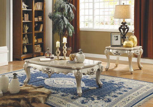 Ranita Marble & Champagne Coffee Table - Levi's Discount Furniture (Vineland, NJ)