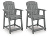 Sanctuary Beach Outdoor Counter Height Bar Stool (Set of 2) - Levi's Discount Furniture (Vineland, NJ)