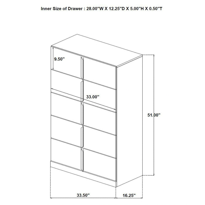 Ines Chest of Drawers - Levi's Discount Furniture (Vineland, NJ)