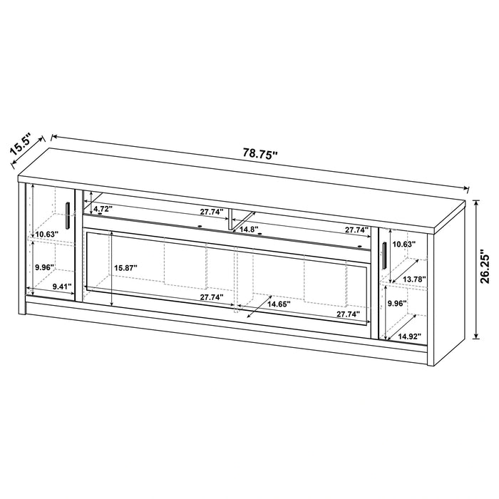 Eddy TV Stand Fireplace Console - Levi's Discount Furniture (Vineland, NJ)