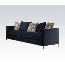 Acme Phaedra Sofa with 5 Pillows in Blue Fabric 52830 - Levi's Discount Furniture (Vineland, NJ)